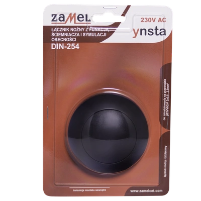 WYŁĄCZNIK NOŻNY Z FUNKCJĄ ŚCIEMNIACZA CZARNY TYP: DIN-254-CZN