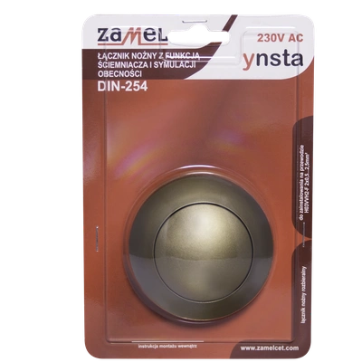 WYŁĄCZNIK NOŻNY Z FUNKCJĄ ŚCIEMNIACZA ZŁOTY TYP: DIN-254-ZLO