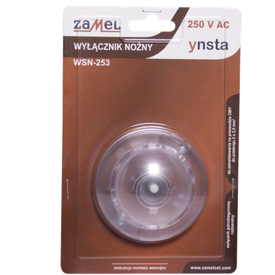 WYŁĄCZNIK NOŻNY  BEZBARWNY TYP: WSN-253-BZB