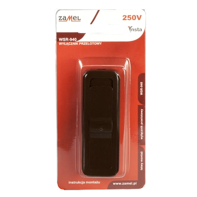 WYŁĄCZNIK PRZELOTOWY 2,5A/250V BRĄZOWY TYP: WSR-940-BRA