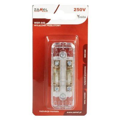 WYŁĄCZNIK PRZELOTOWY 2,5A/250V BEZBARWNY TYP: WSR-940-BZB